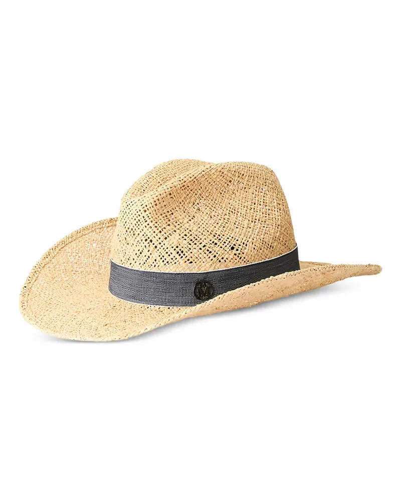 Maison Michel Austin Hut mit Logo-Schild - Nude Nude