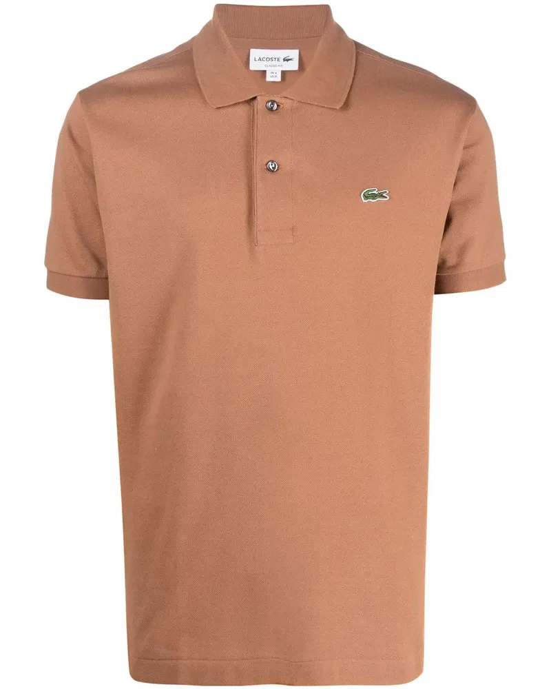 Lacoste Poloshirt mit Logo-Patch - Braun Braun