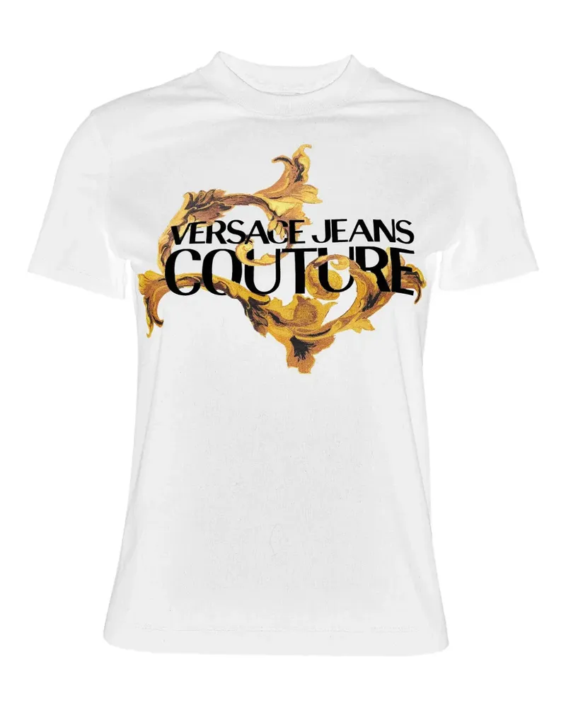 Versace Jeans T-Shirt mit Barock-Print - Weiß Weiß