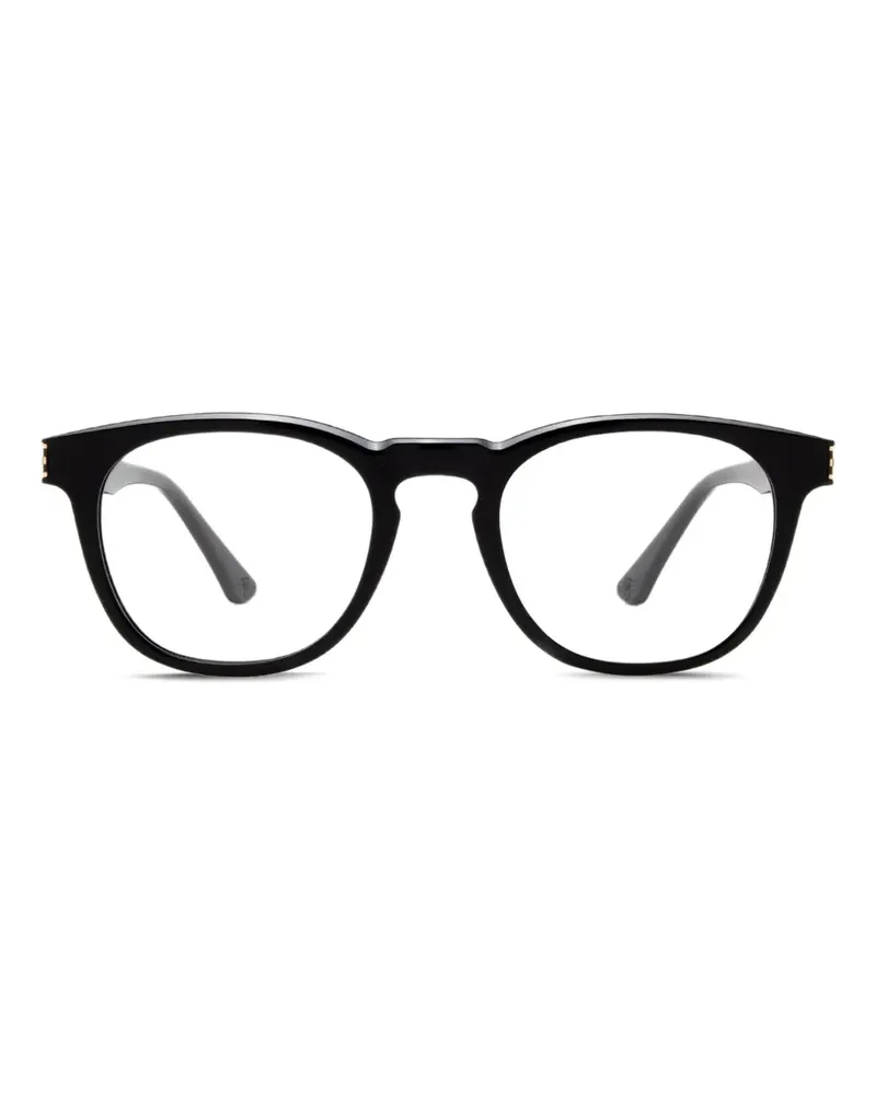 Police Brille mit rundem Gestell - Schwarz Schwarz