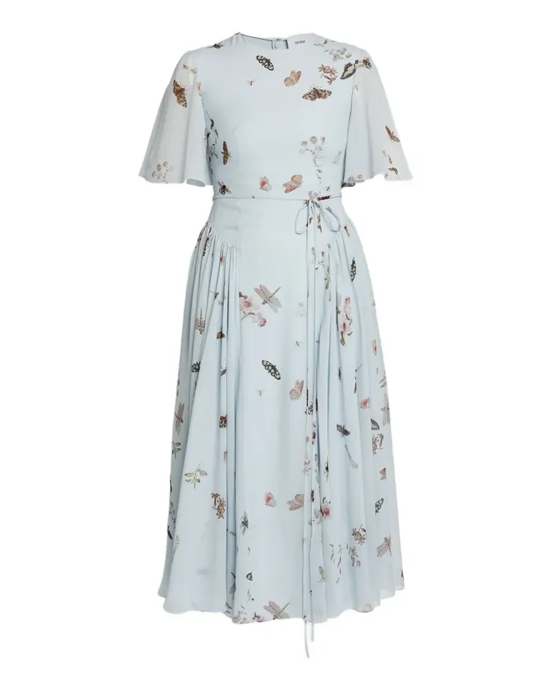 Erdem Midikleid mit Print-Detail - Blau Blau