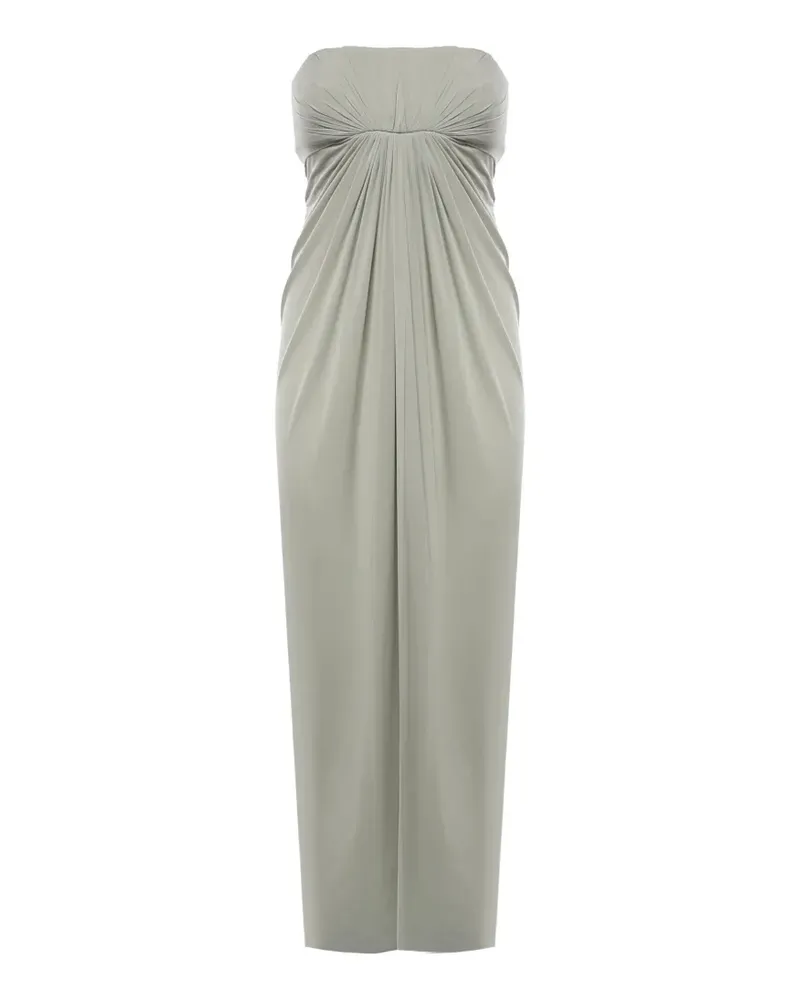Alberta Ferretti ruched strapless dress - Grau Grau