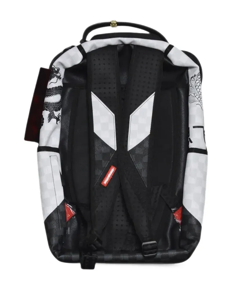 Sprayground Panda-print checkered backpack - Weiß Weiß