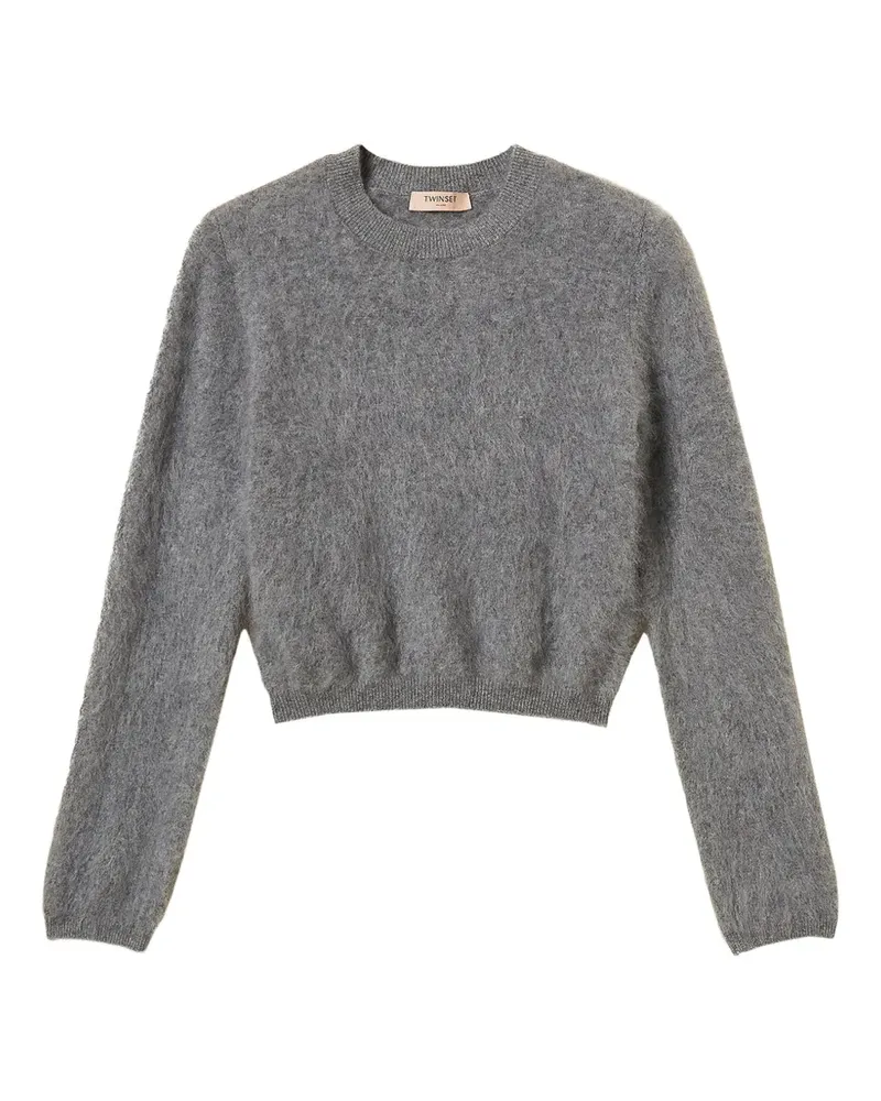 Twin-Set Pullover mit gebürstetem Effekt - Grau Grau