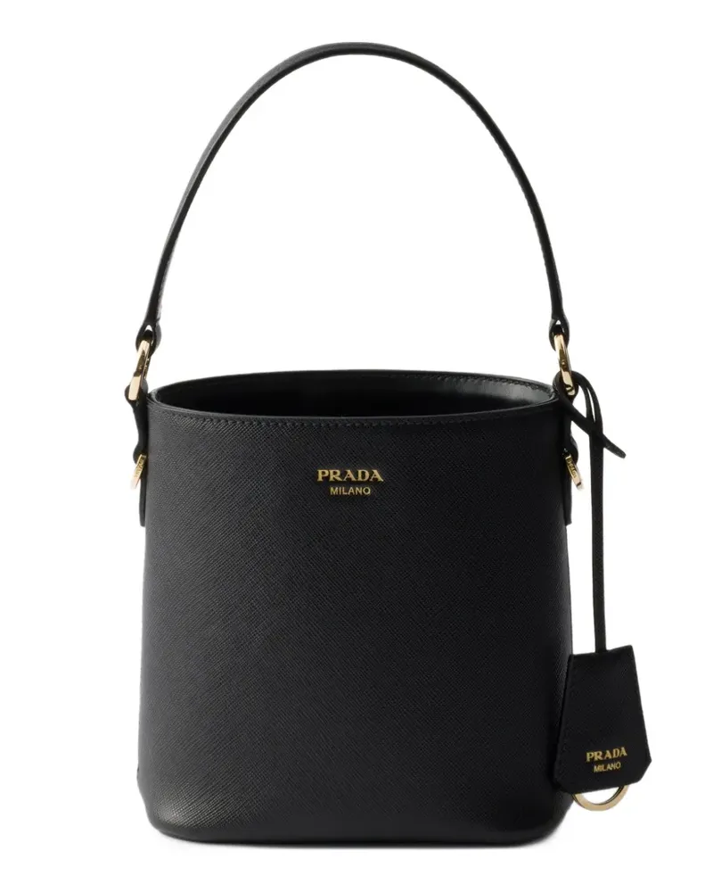 Prada Saffiano Mini-Tasche - Schwarz Schwarz