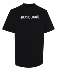 Roberto Cavalli T-Shirt mit Logo-Print Schwarz