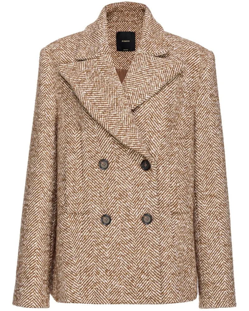 Pinko Doppelreihiger Blazer Nude