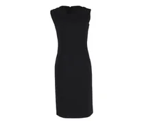 Ärmelloses Etuikleid - Schwarz