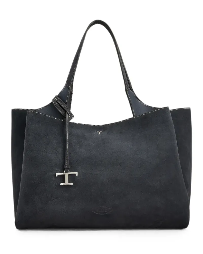 TOD'S Mittelgroße Tasche aus Wildleder - Blau Blau