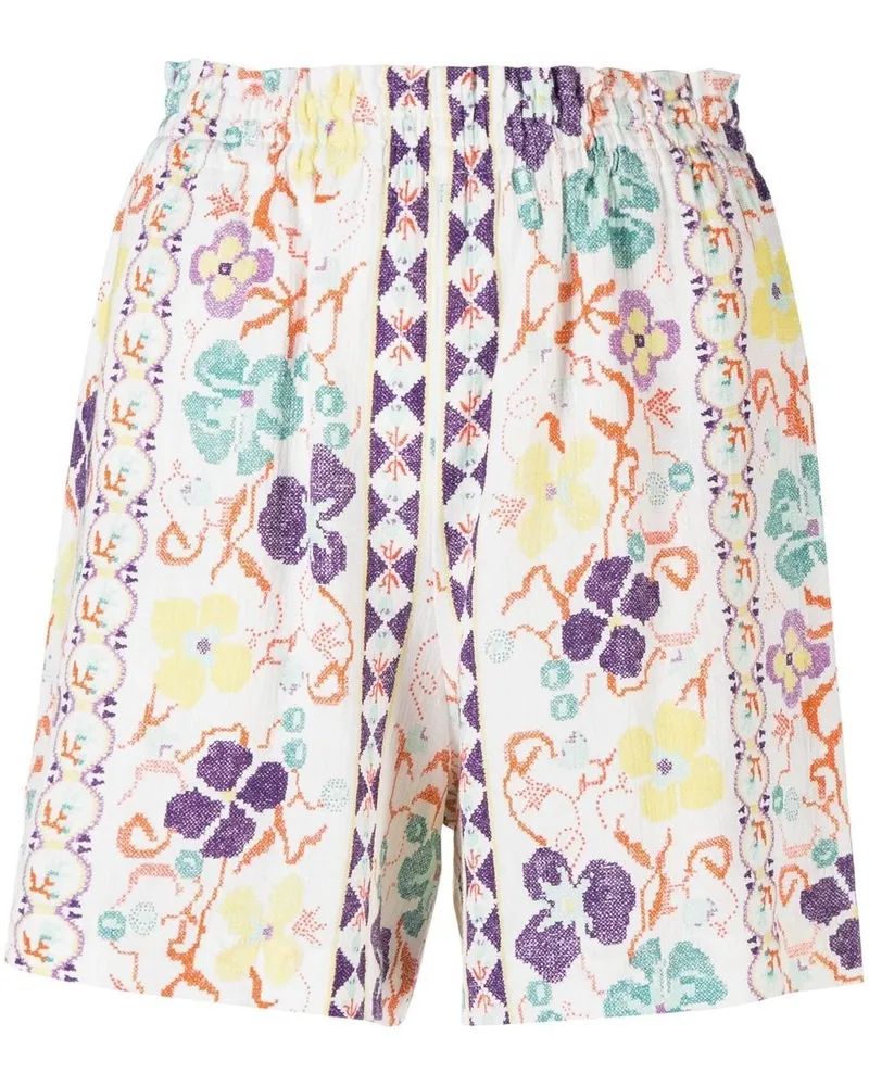 See by Chloé Shorts mit Blumen-Print Weiß