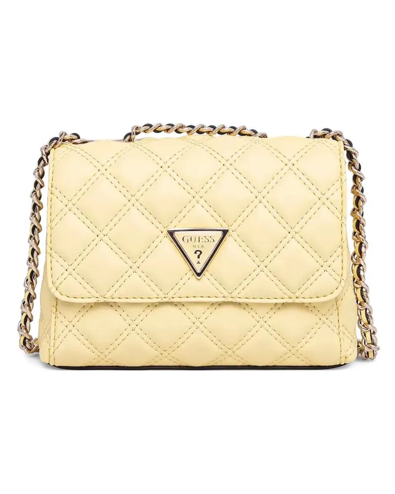 Guess Gesteppte Mini-Schultertasche - Gelb Gelb