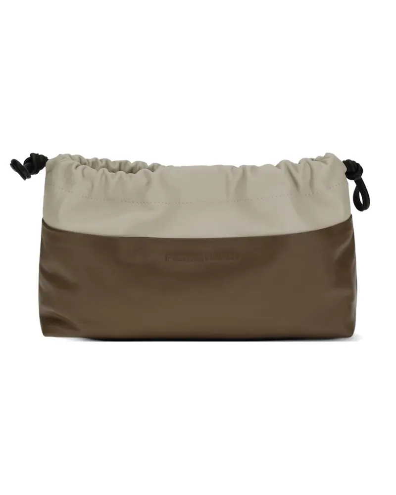 Pierre Hardy Twin drawstring-closure colour-block clutch bag - Braun Braun