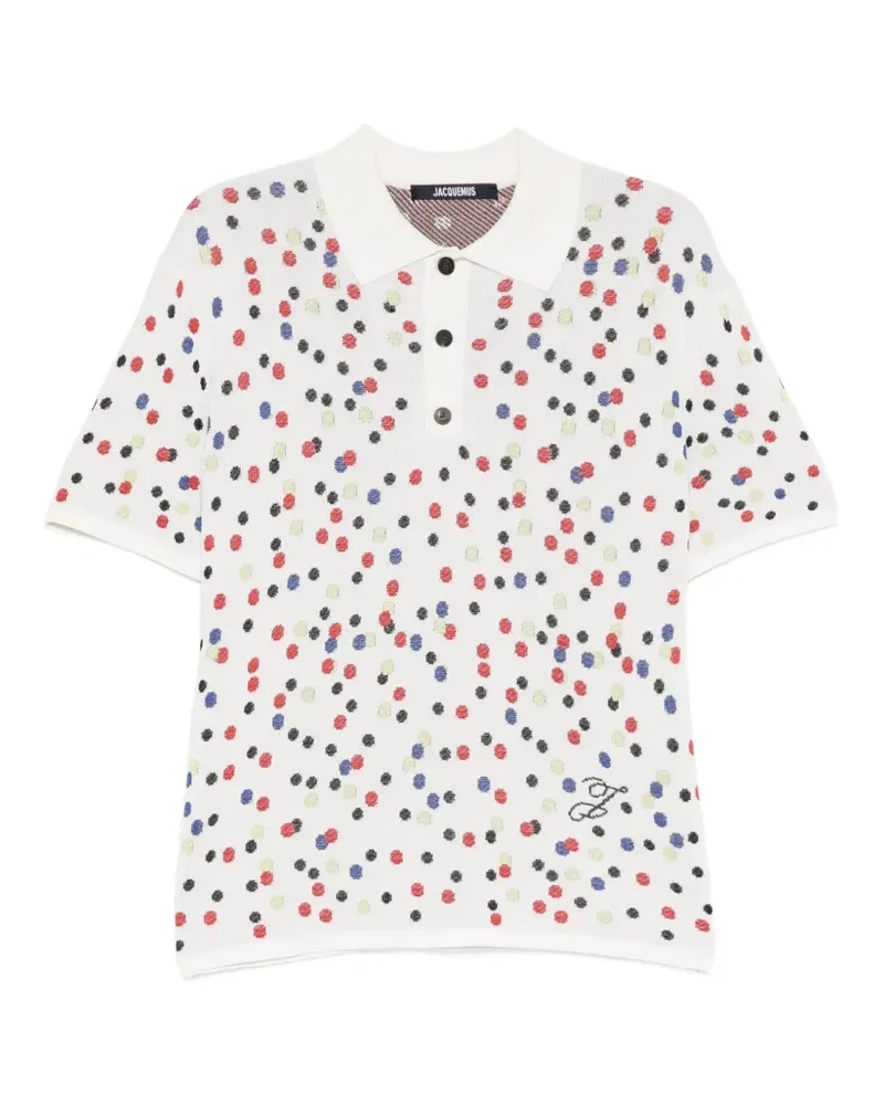 Jacquemus Gepunktetes Poloshirt - Weiß Weiß