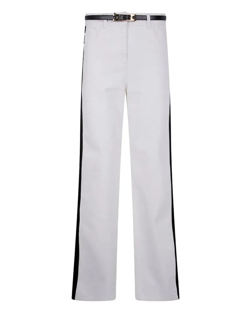 Elisabetta Franchi Jeans mit Galonstreifen - Weiß Weiß