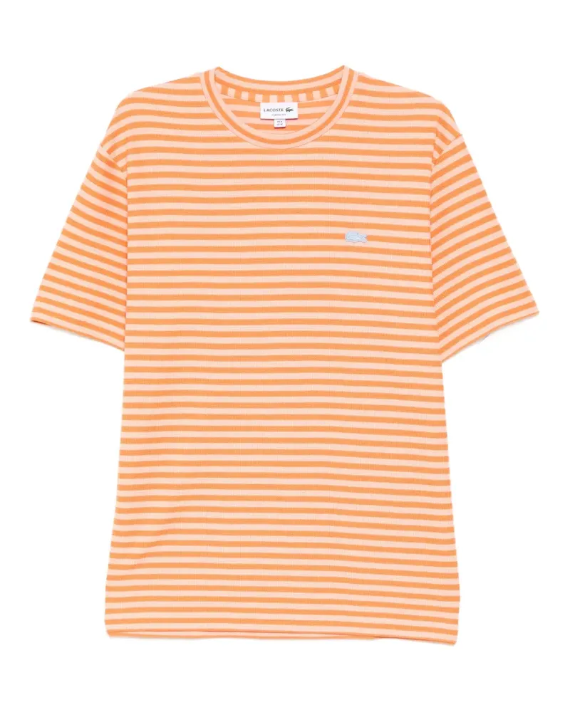 Lacoste striped T-shirt - Orange Orange