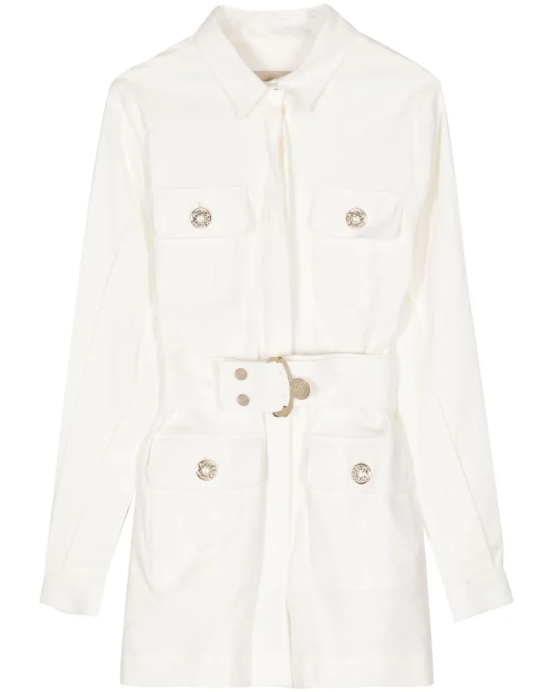 Elie Saab Playsuit aus Gabardine - Weiß Weiß