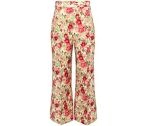 Palazzohose mit Blumen-Print