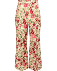 Adam Lippes Palazzohose mit Blumen-Print Nude