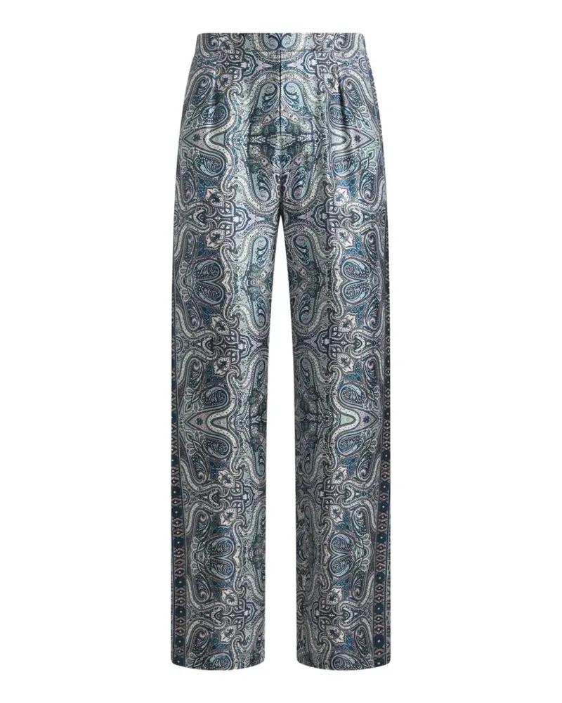 Etro paisley-print trousers - Blau Blau