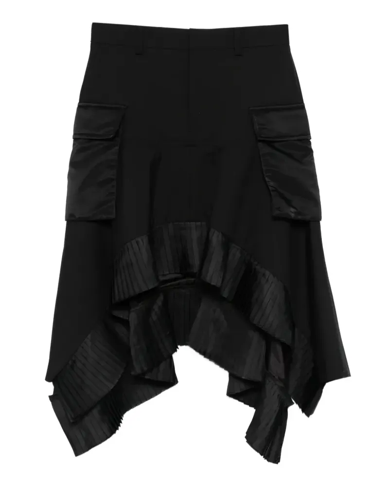Sacai cargo-pocket midi skirt - Schwarz Schwarz