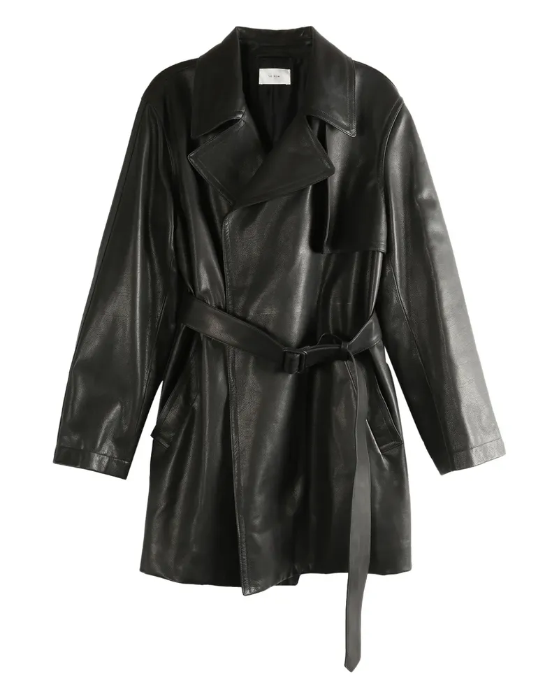 The Row belted leather trench coat - Schwarz Schwarz