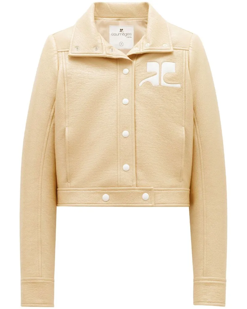 Courrèges Vinyl-Jacke mit Reißverschluss - Nude Nude