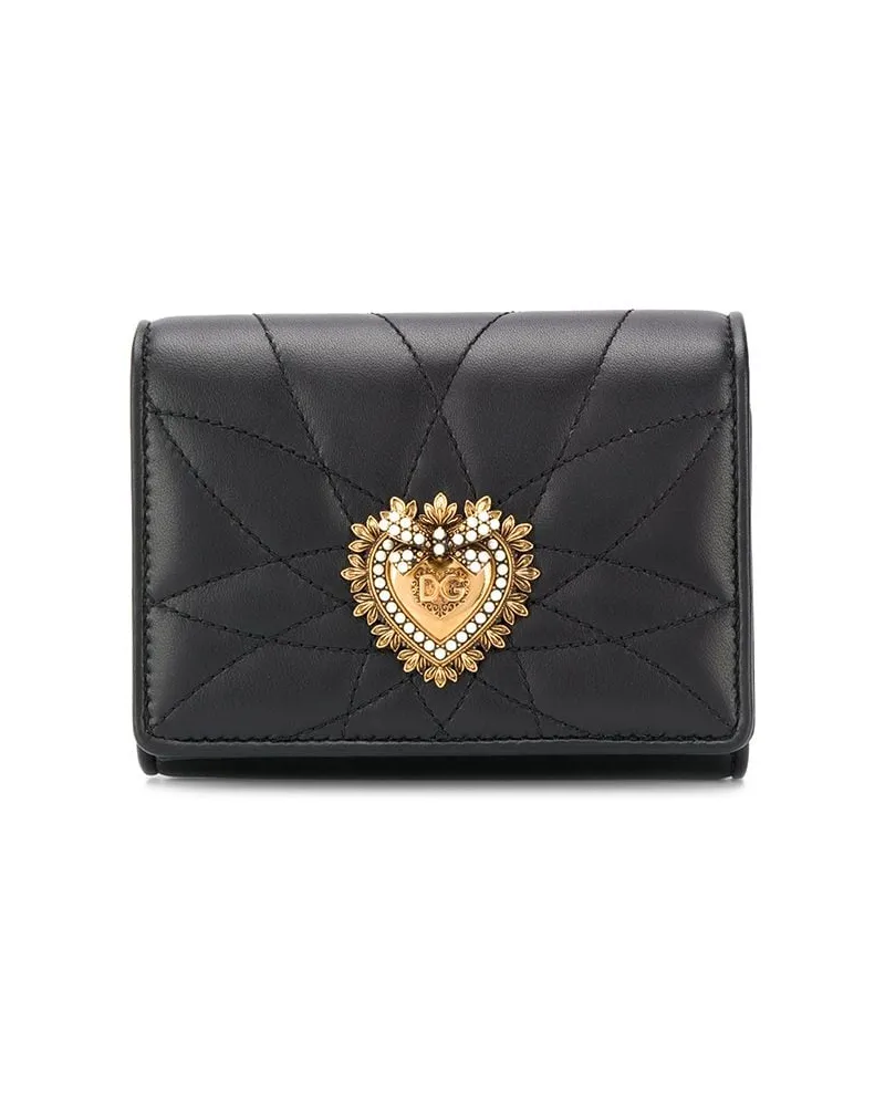 Dolce & Gabbana Portemonnaie mit Herz-Print - Schwarz Schwarz