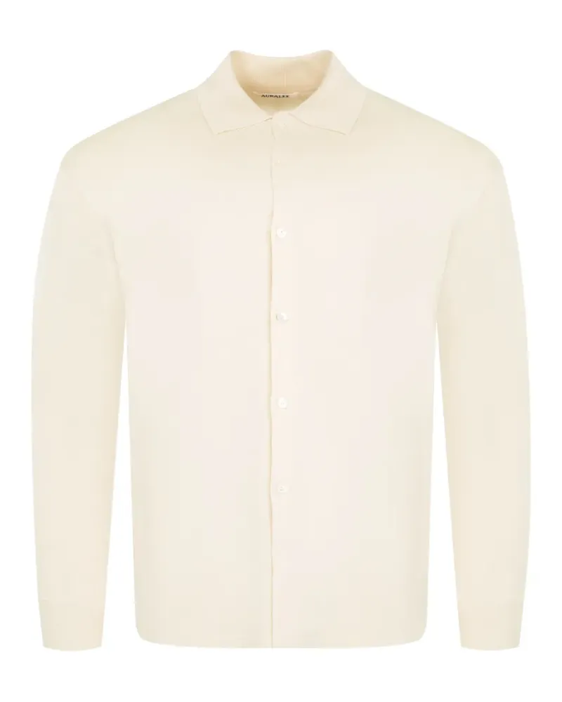 AURALEE Cardigan aus Seide mit hohem Bund - Weiß Weiß