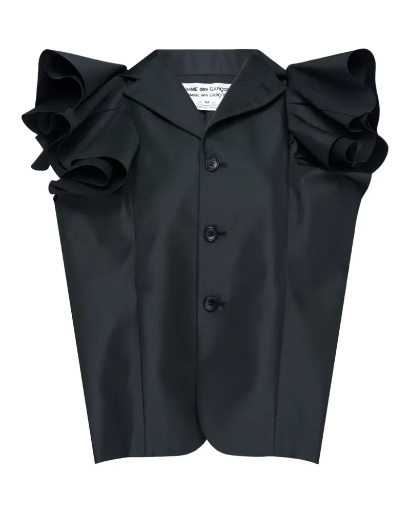 Comme des Garçons ruffled sleeveless top - Schwarz Schwarz