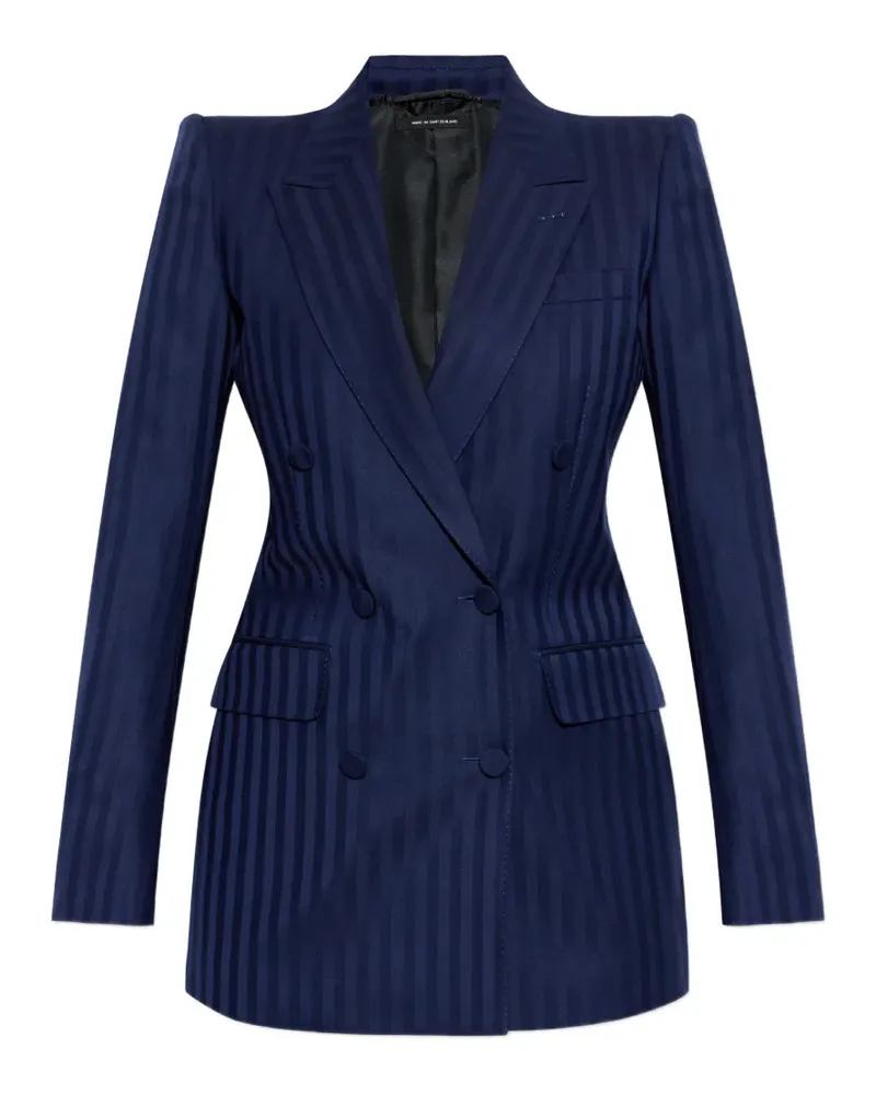 Tom Ford Gestreifte Jacke - Blau Blau