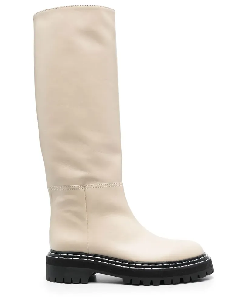 Proenza Schouler Kniehohe Lederstiefel - Nude Nude