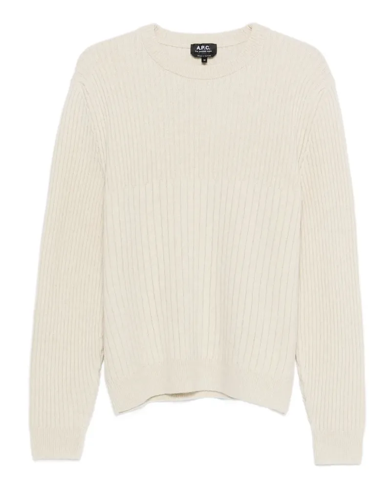 A.P.C. Gerippter Pullover - Nude Nude