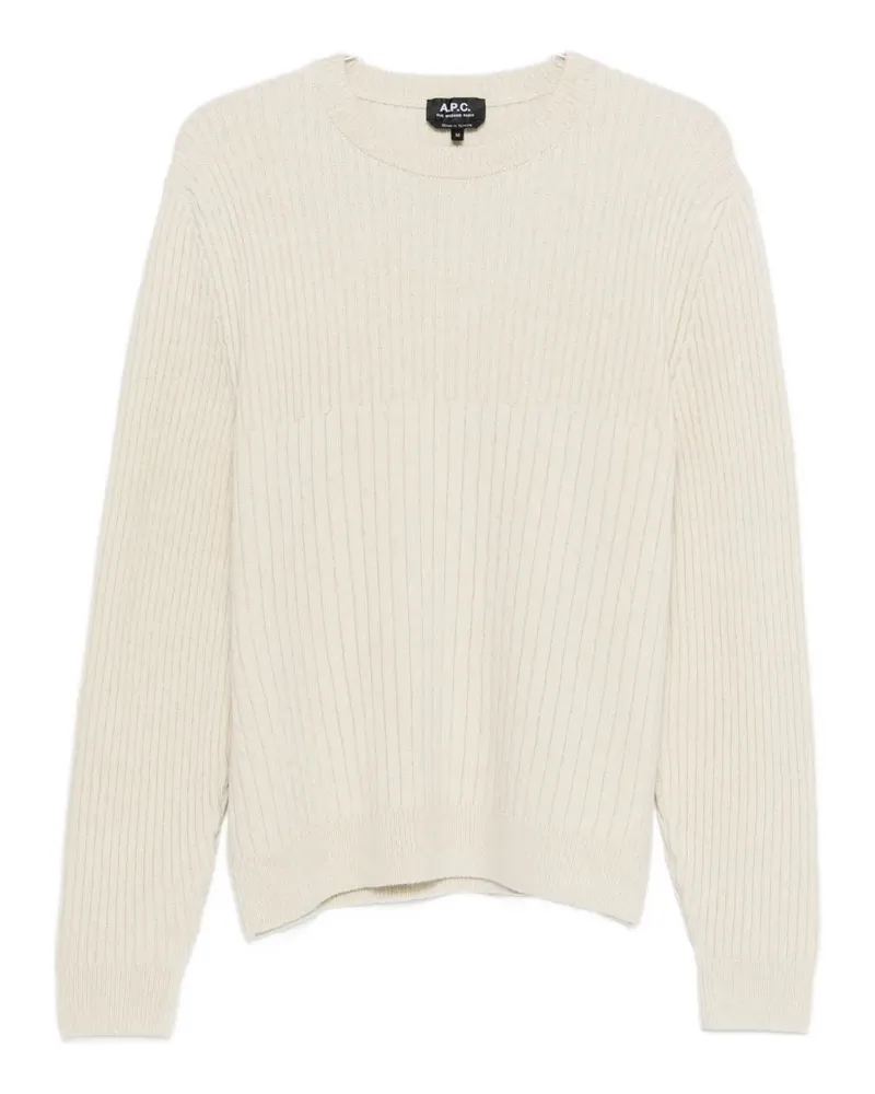 A.P.C. Gerippter Pullover - Nude Nude