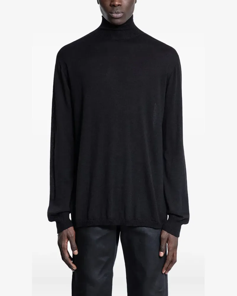 Rick Owens Hollywood Pullover mit Stehkragen - Schwarz Schwarz