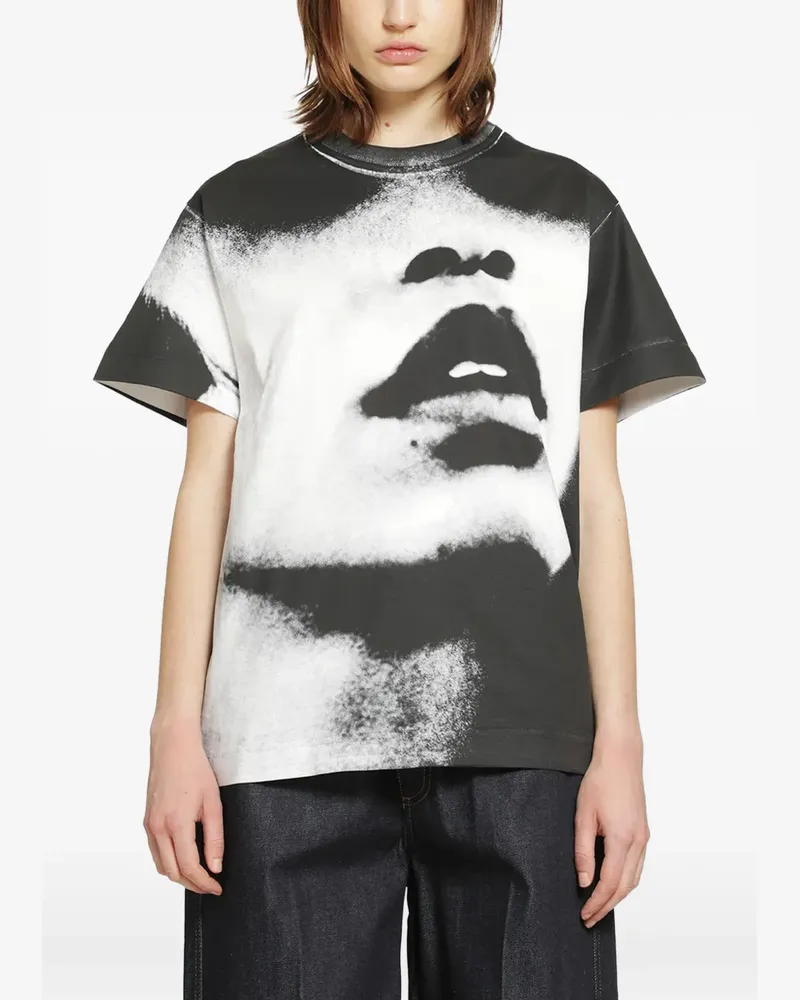 Givenchy portrait-print boxy T-shirt - Schwarz Schwarz