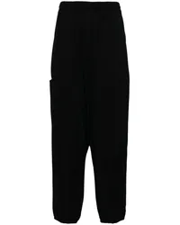 Yohji Yamamoto Tapered-Hose mit hohem Bund Schwarz