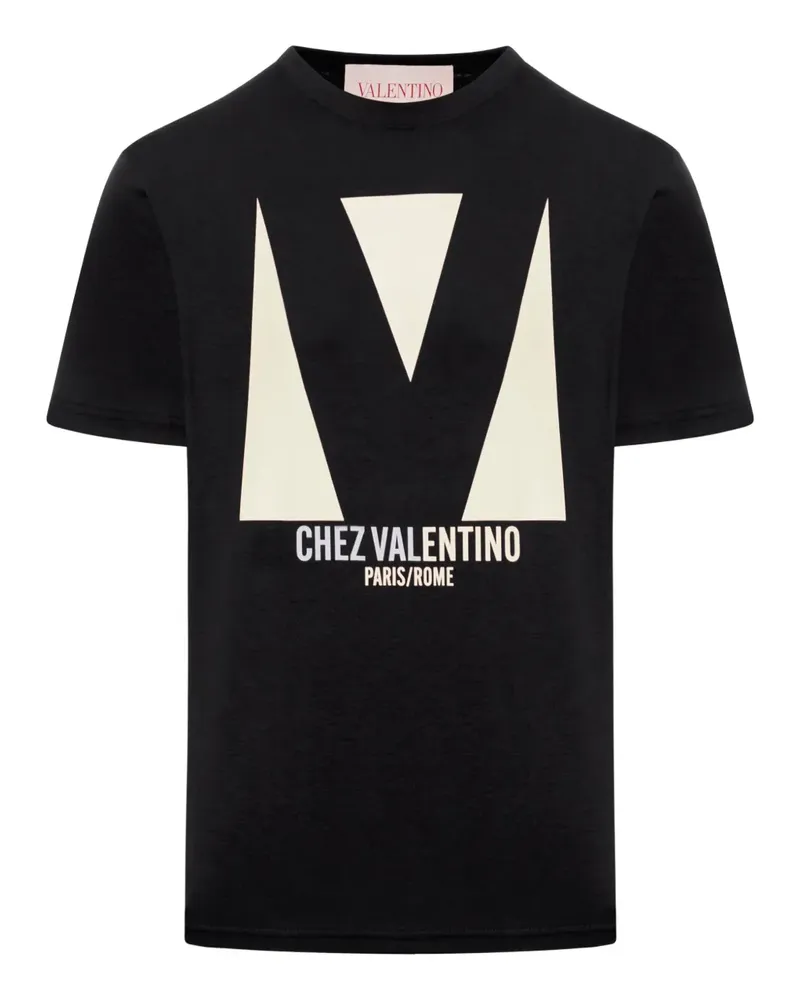Valentino Garavani T-Shirt mit Chez-Print - Schwarz Schwarz