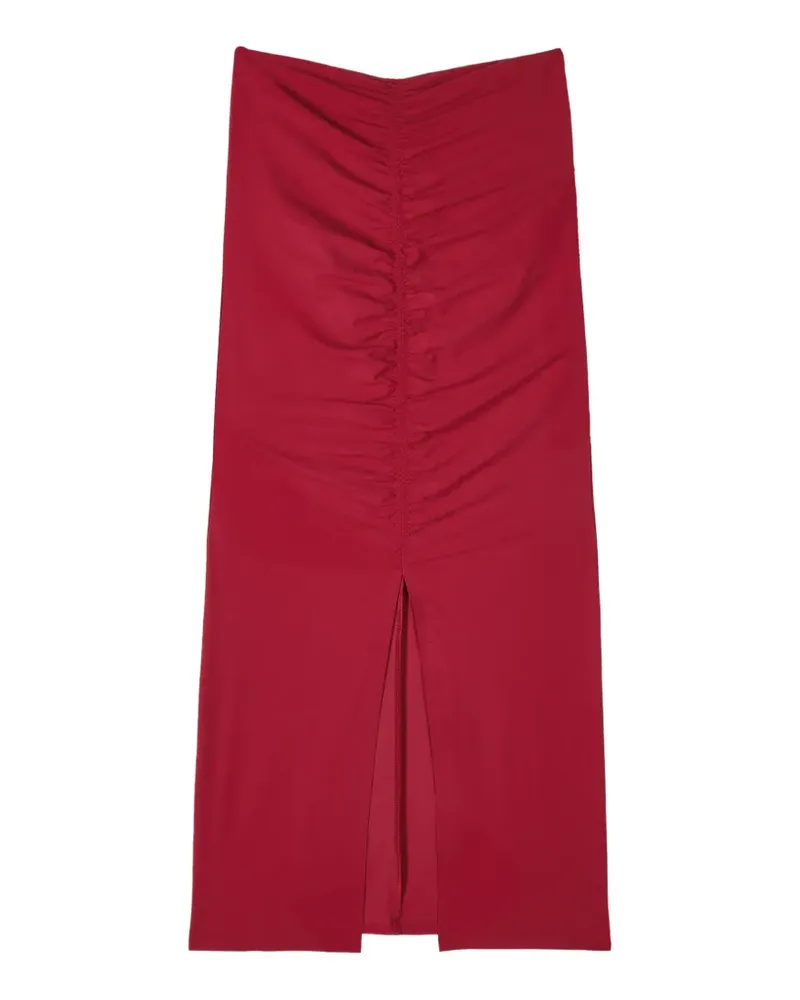 Patrizia Pepe ruched draped midi skirt - Rot Rot