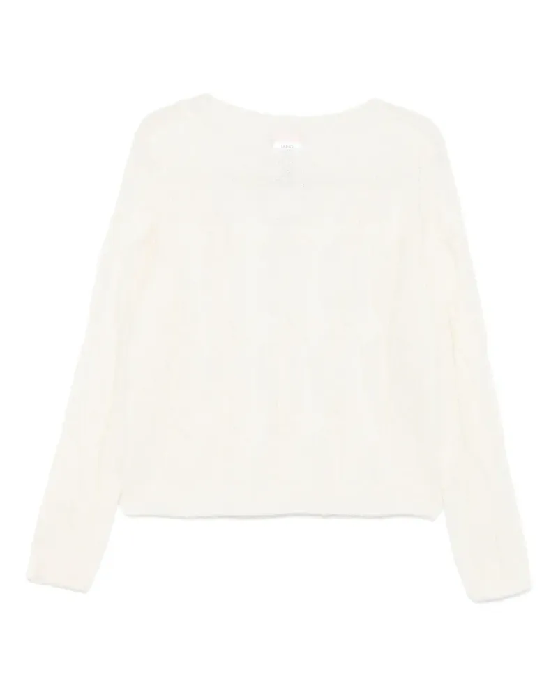 Liu Jo Cropped-Pullover mit Zopfmuster - Nude Nude