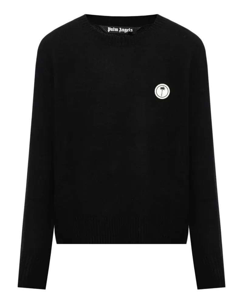 Palm Angels Pullover mit Logo-Patch - Schwarz Schwarz