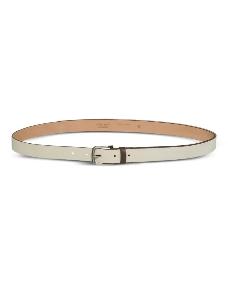 Giorgio Armani rectangular-buckle belt - Nude Nude
