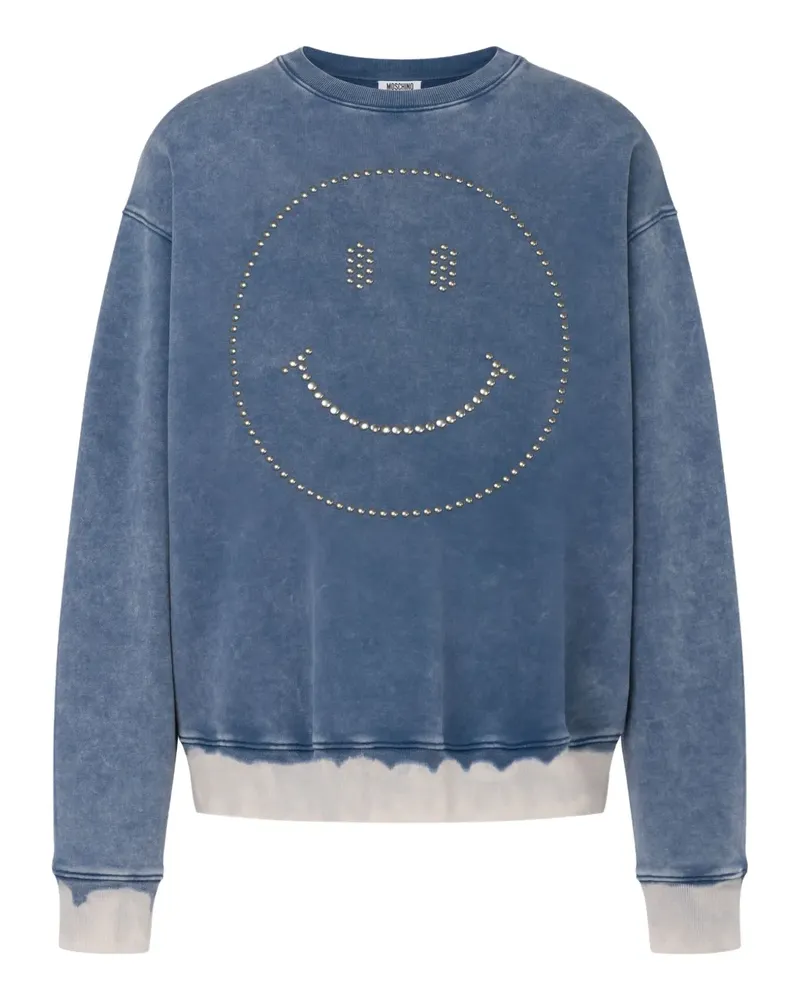 Moschino Sweatshirt mit Smiley - Blau Blau