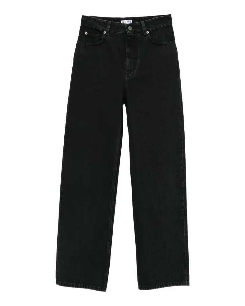 Loewe Anagram-embroidered jeans - Schwarz Schwarz