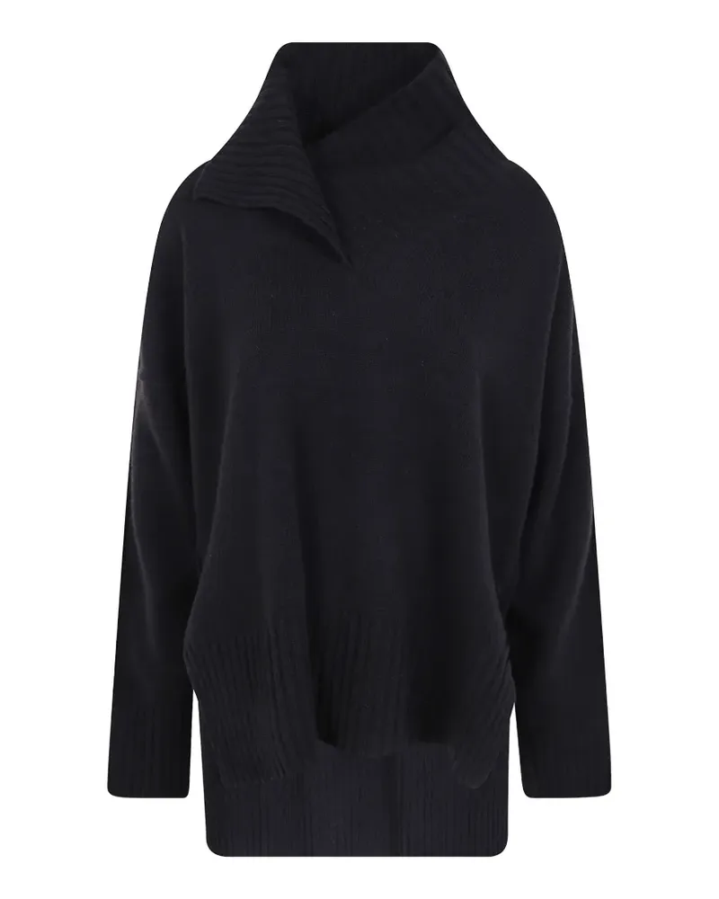 Pier Antonio Gaspari Langarmpullover mit Leder-Patch - Braun Braun