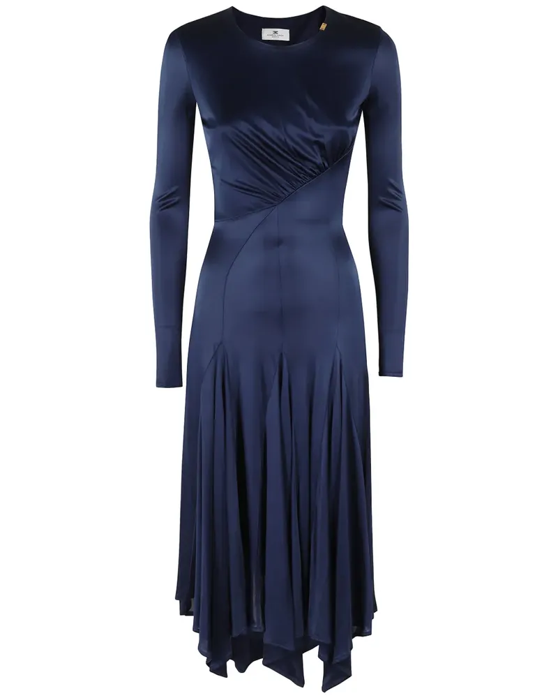 Elisabetta Franchi Midikleid mit drapierten Akzenten - Blau Blau
