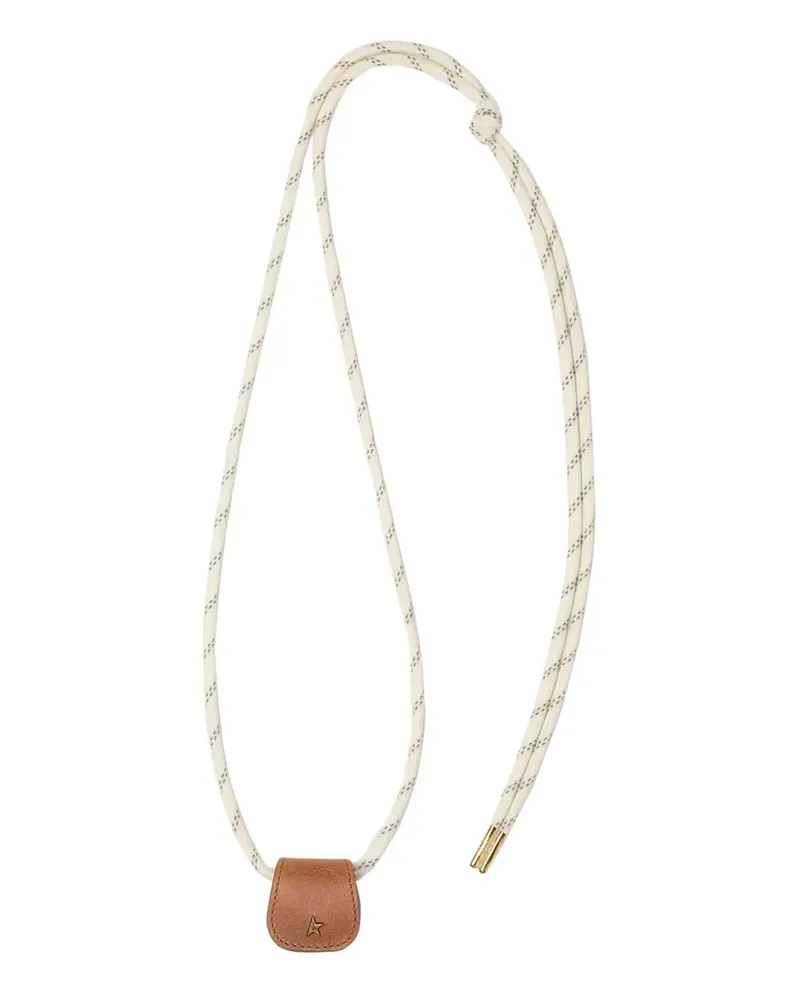 Golden Goose Star leather sunframes holder - Nude Nude