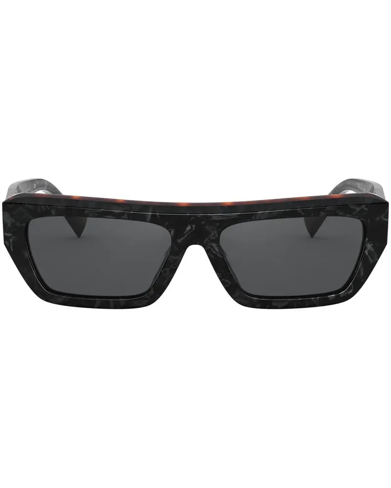 Alain Mikli Eckige 'Armitage' Sonnenbrille - Schwarz Schwarz