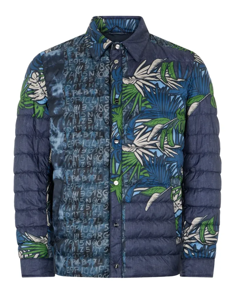 Herno multicolour-print padded jacket - Blau Blau