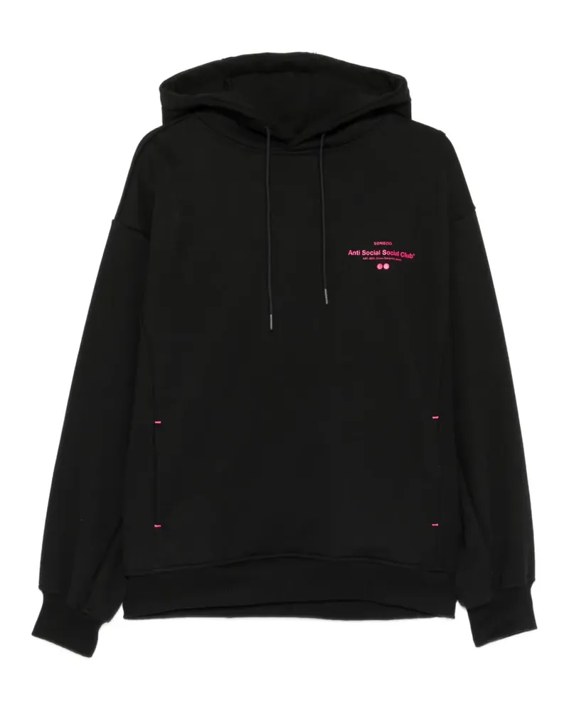 Anti Social Social Club x Songzio logo-print hoodie - Schwarz Schwarz