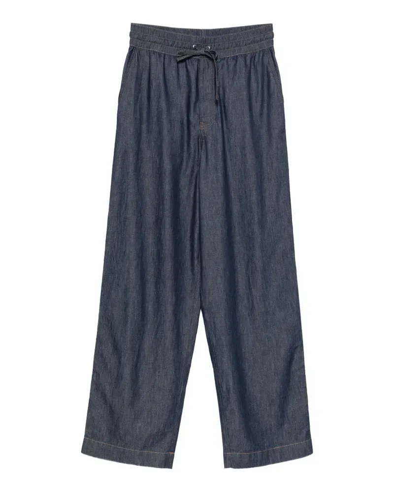 Loewe Anagram-embroidered drawstring-waist jeans - Blau Blau
